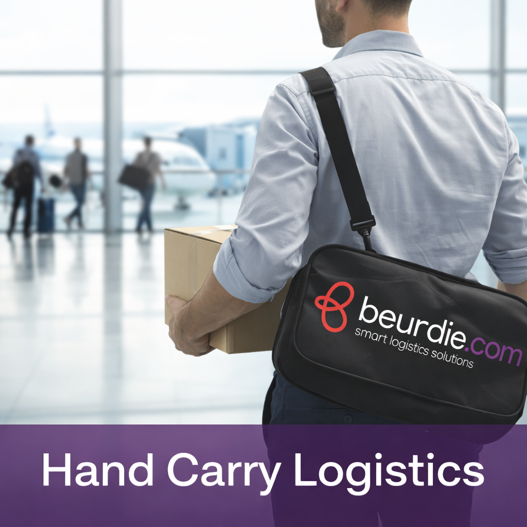 Hand Carry Logistics voor tijdkritische zendingen binnen Europa. Persoonlijke koerierbegeleiding van vertrek tot aflevering, inclusief luchthavenafhandeling en directe vluchtverbindingen.